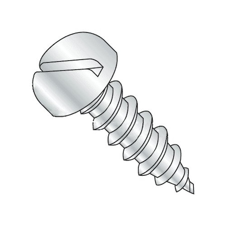 Self-Drilling Screw, #10 X 2 In, Zinc Plated Steel Pan Head Slotted Drive, 1700 PK